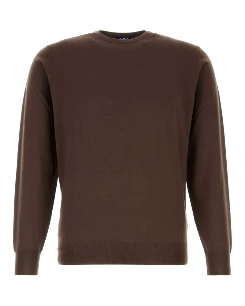 Fedeli Pullover mit rundem Ausschnitt - Braun Braun