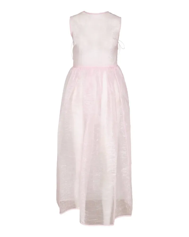 Cecilie Bahnsen Camilia tie-fastening overlay dress - Rosa Rosa
