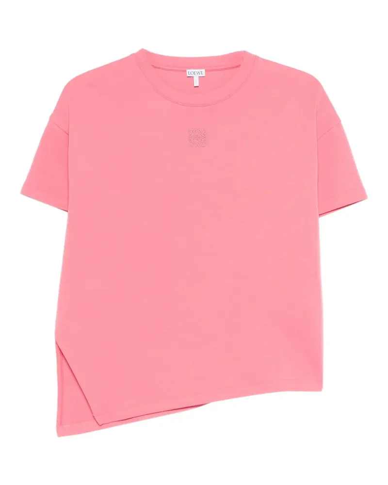 Loewe embroidered asymmetric T-shirt - Rosa Rosa