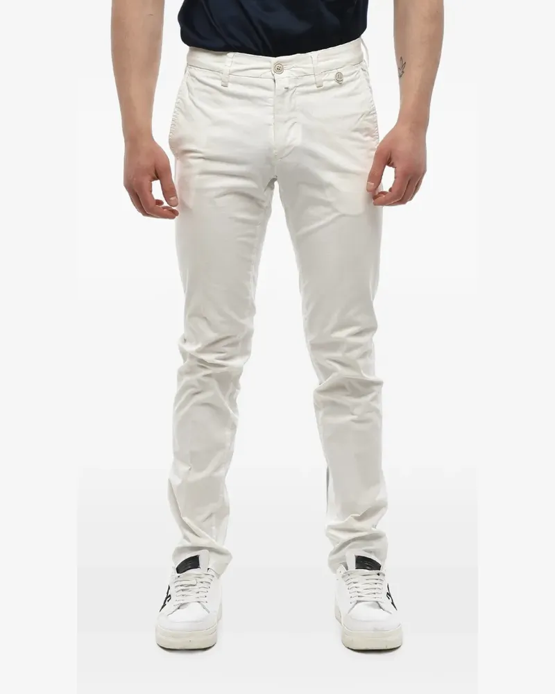 Corneliani stretch-cotton chino trousers - Weiß Weiß