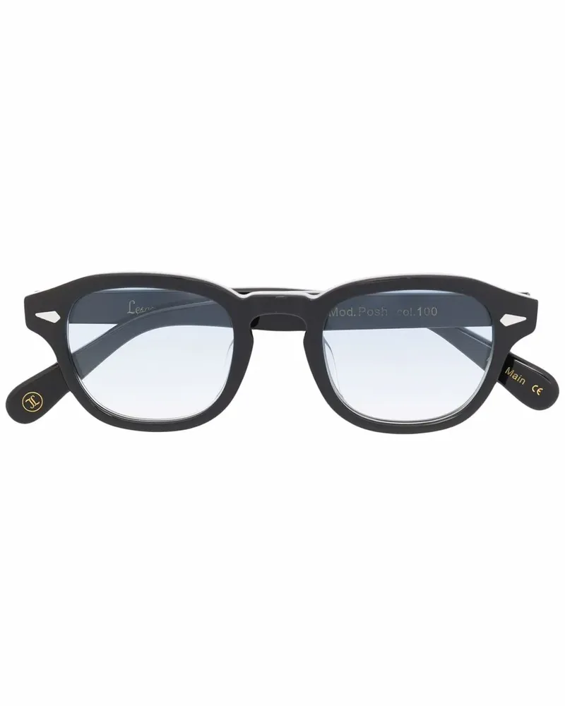 Lesca Brille mit eckigem Gestell - Schwarz Schwarz
