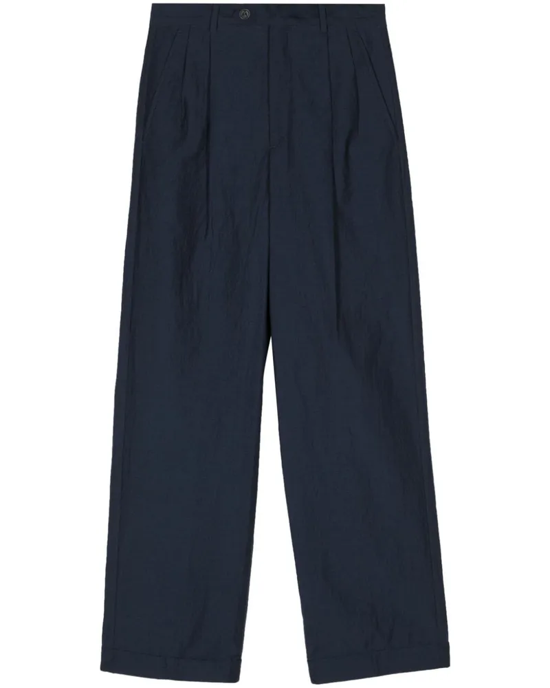 A.P.C. Plisseehose mit geradem Schnitt Blau