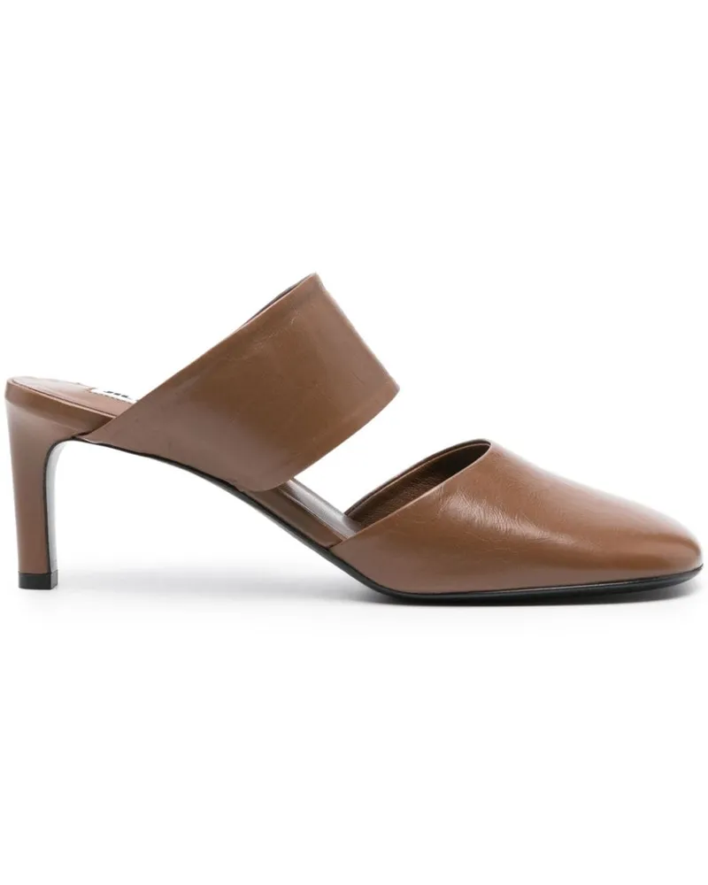 Jil Sander Mules mit eckiger Kappe 65mm - Braun Braun