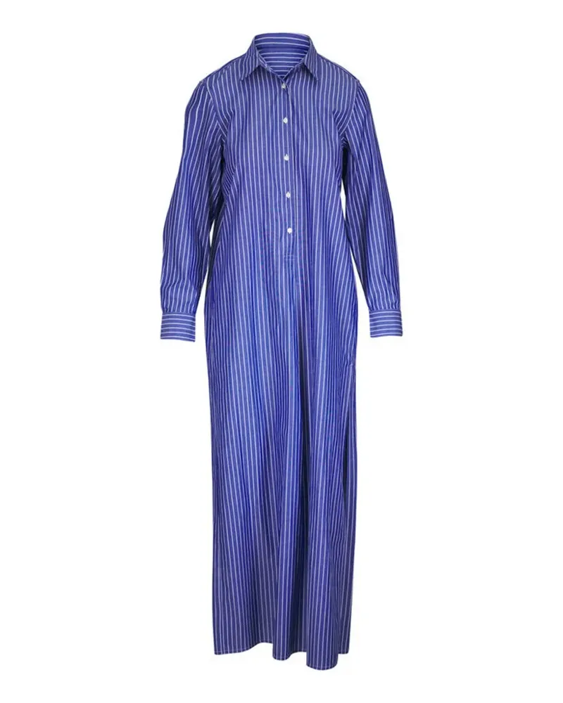 Nili Lotan striped shirt maxi dress - Blau Blau