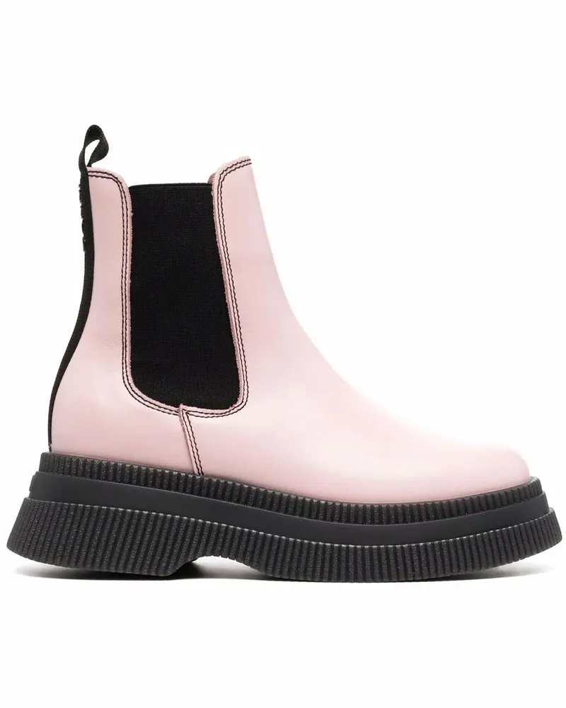 Ganni Chelsea-Boots mit elastischen Einsätzen - Rosa Rosa