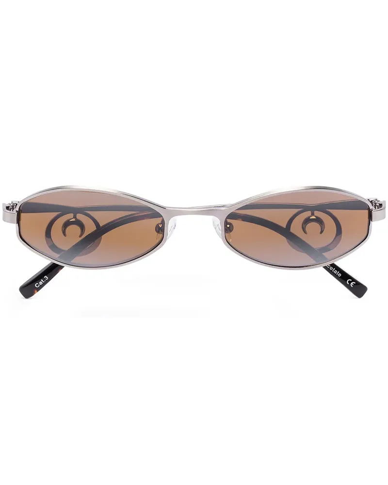 Marine Serre x Vuarnet Swirl Sonnenbrille - Braun Braun