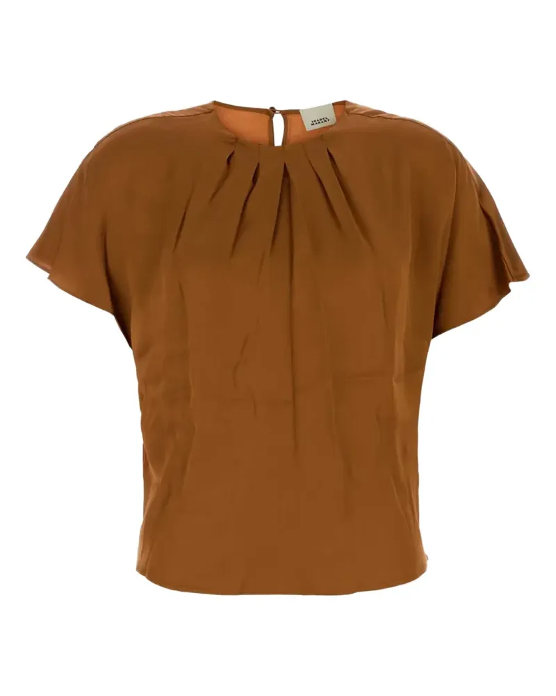 Isabel Marant Sakine Oberteil mit Satin-Finish - Braun Braun