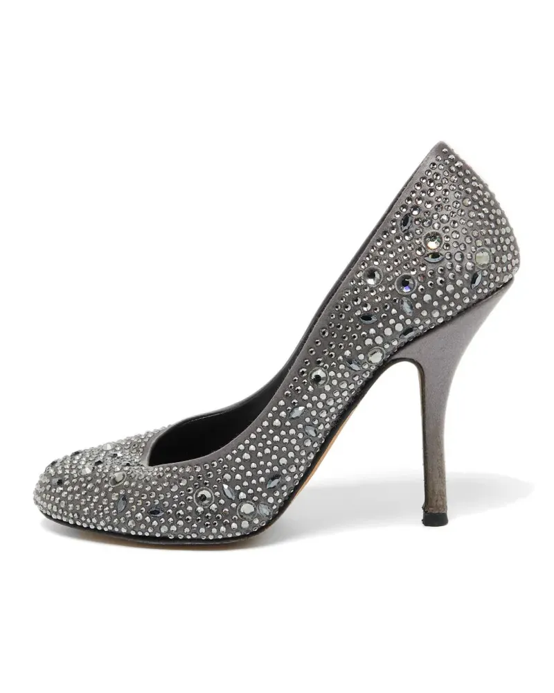 Gina Pumps mit Kristallen - Grau Grau