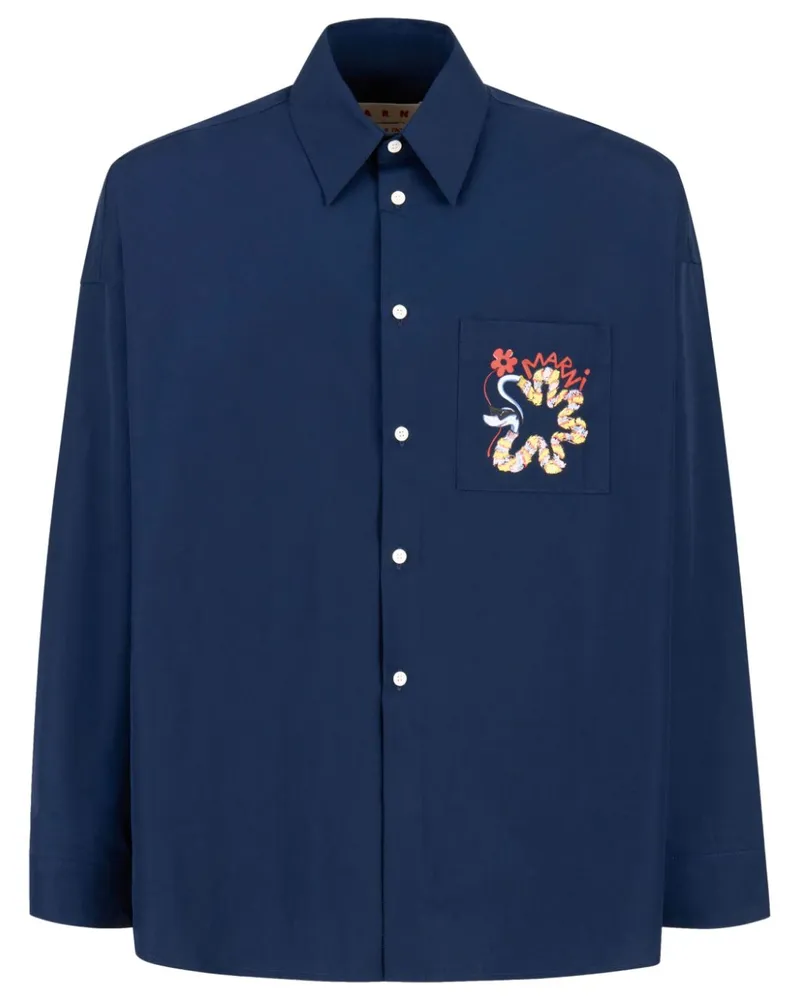 Marni Hemd mit Print - Blau Blau