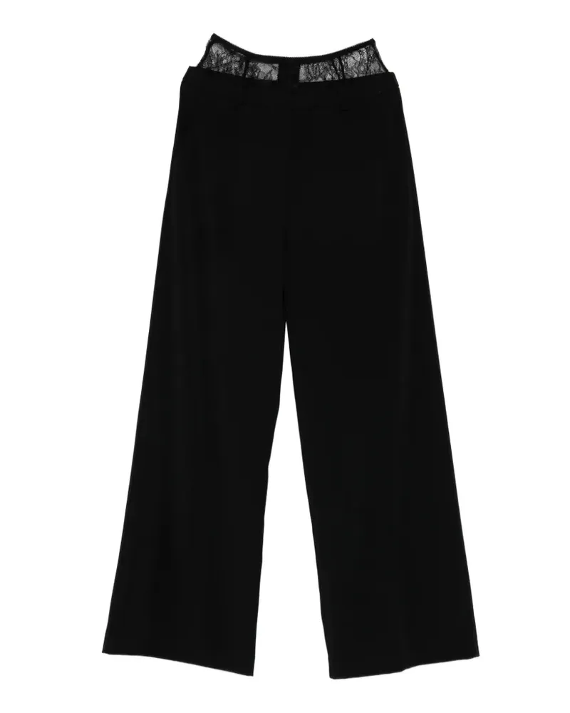 Patrizia Pepe lace palazzo trousers - Schwarz Schwarz