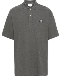 Kitsuné Poloshirt mit Fuchs Grau