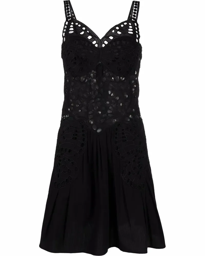 Alberta Ferretti Camisole-Kleid mit Cut-Outs - Schwarz Schwarz