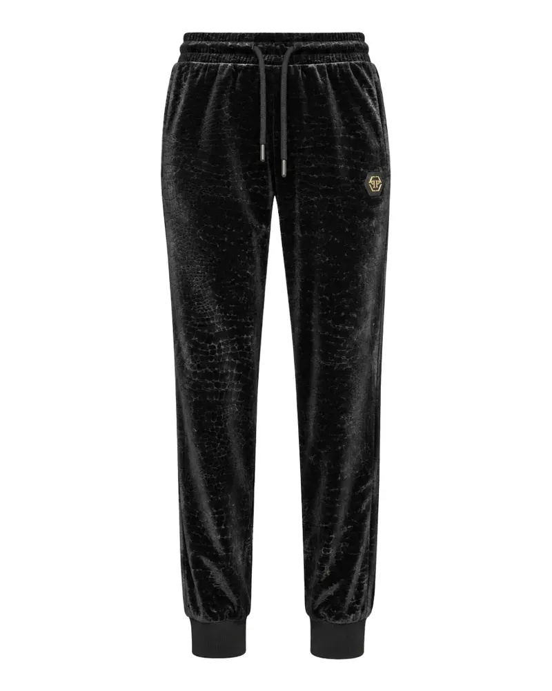 Philipp Plein chenille jogging pants cocco - Schwarz Schwarz