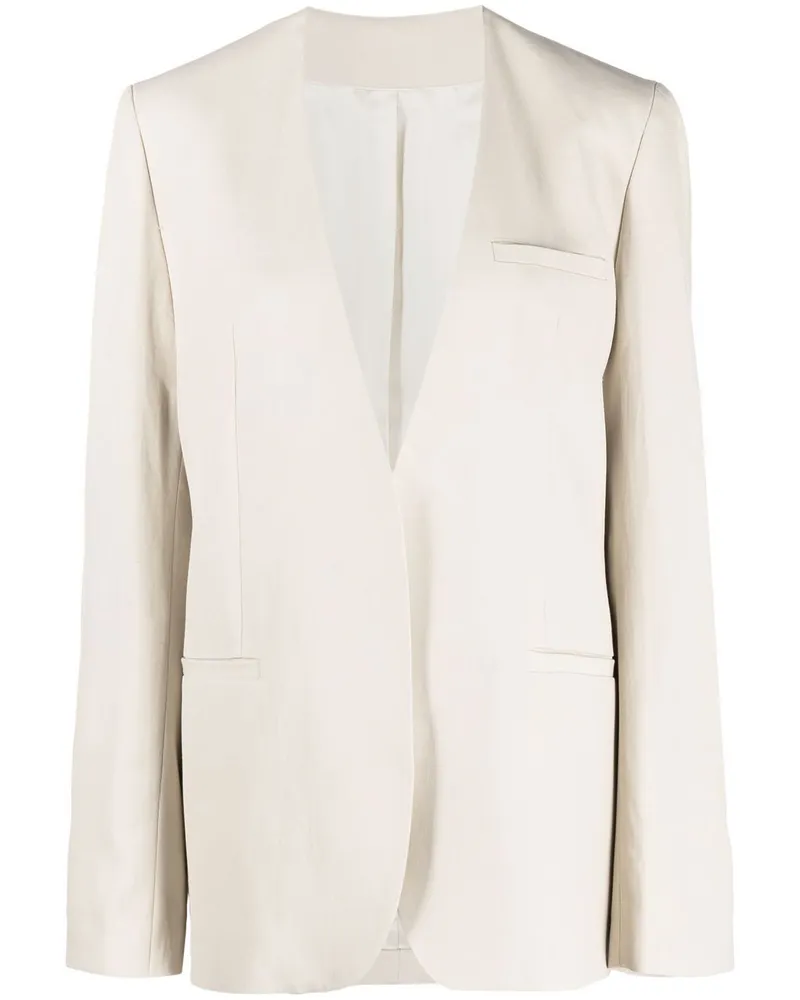 Totême Kragenloser Blazer Nude