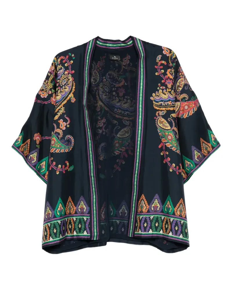 Etro Jacke mit Paisleymuster - Blau Blau