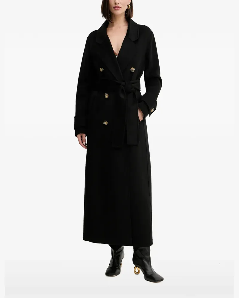 Fracomina double-breasted belted coat - Schwarz Schwarz