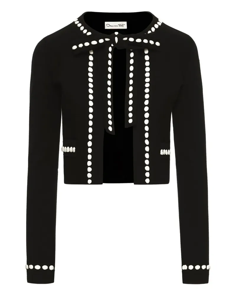 Oscar de la Renta Cardigan mit Bubble-Besatz - Schwarz Schwarz