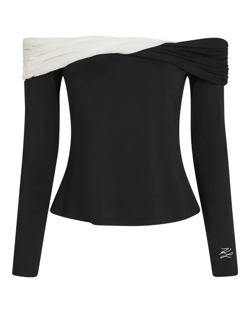 Karl Lagerfeld Schulterfreies Oberteil - Schwarz Schwarz