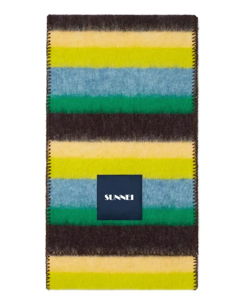 SUNNEI multicolour stripes scarf - Gelb Gelb