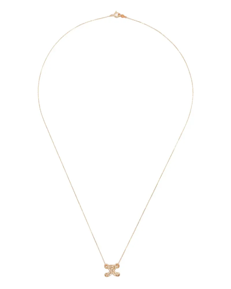 Charlotte Chesnais 18K yellow gold Letter X diamond necklace Gold