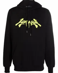 Daily Paper Hoodie mit Graffiti-Print Schwarz