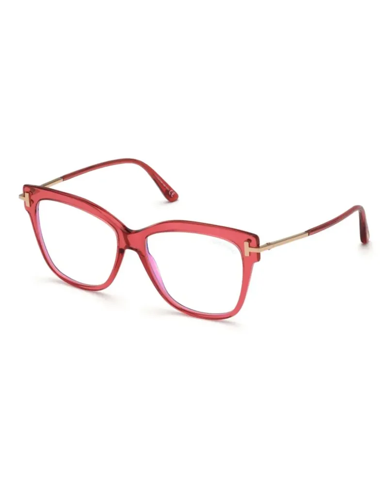 Tom Ford Brille mit eckigem Gestell - Rot Rot