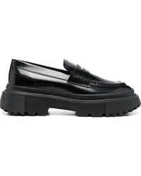 Hogan Loafer mit dicker Sohle Schwarz