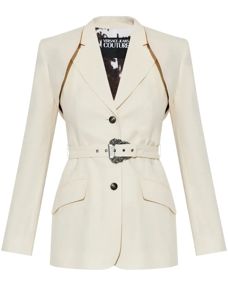 Versace Jeans Sakko mit Gürtel - Weiß Weiß