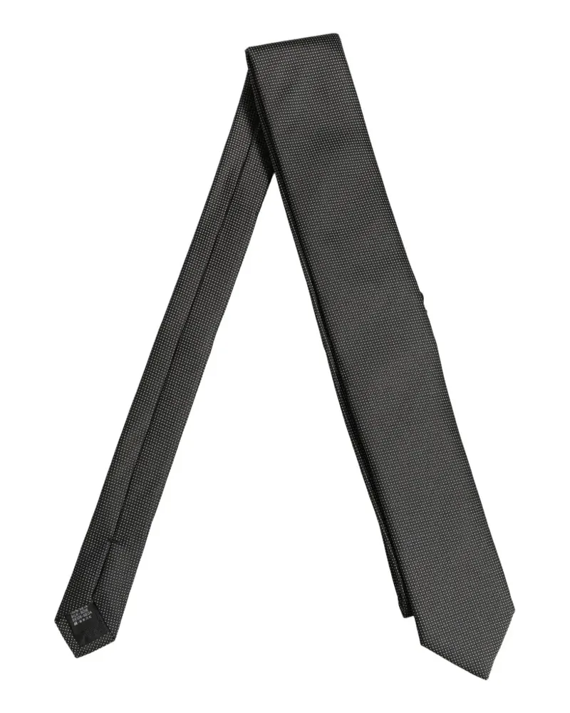 Dolce & Gabbana micro polka-dot silk tie - Schwarz Schwarz