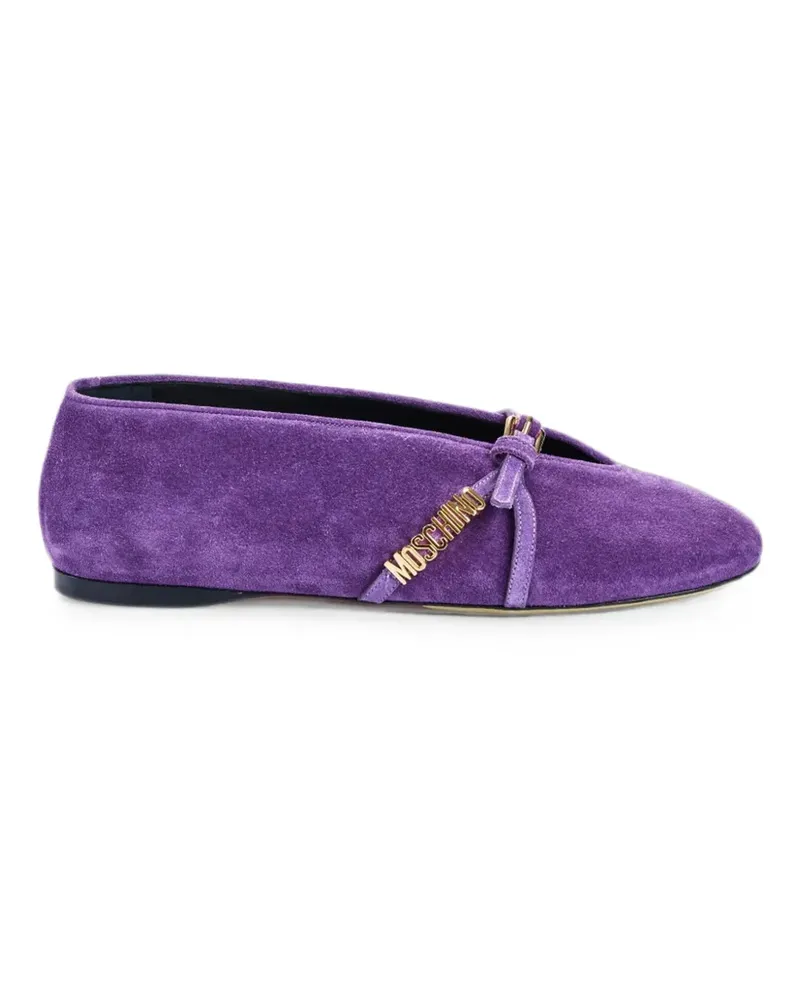 Moschino Ballerinas mit Logo-Schnalle - Violett Violett