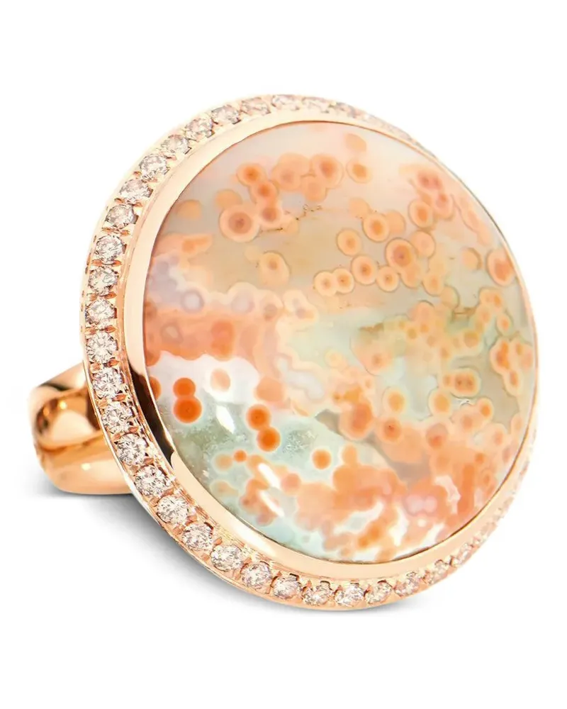 TAMARA COMOLLI champagne diamond ocean jasper large ring - Rosa Rosa