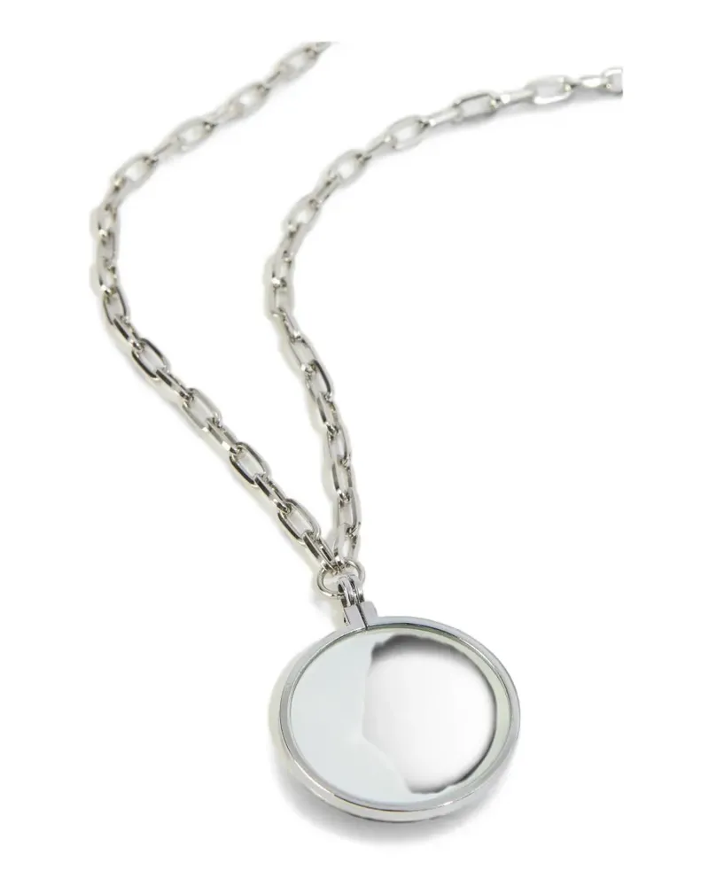 Liviana Conti Zaira circular-pendant cable-link necklace - Silber Silber