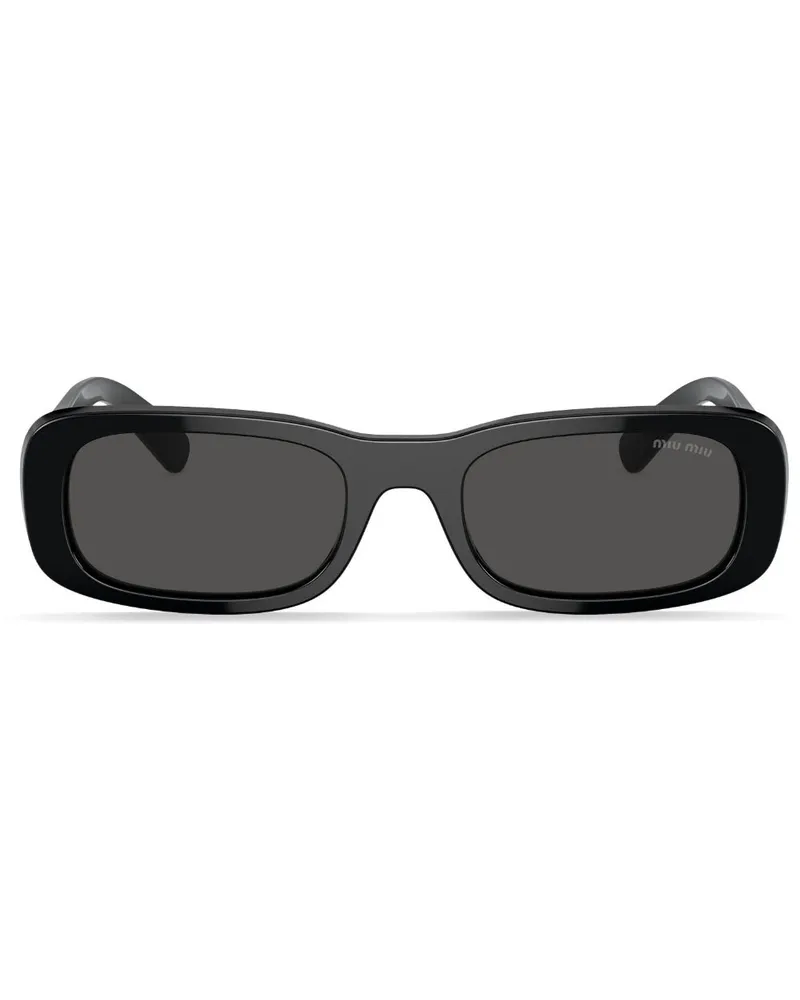 Miu Miu Sonnenbrille mit eckigem Gestell - Schwarz Schwarz