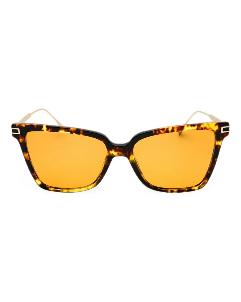 Ferragamo tortoiseshell-effect cat-eye sunglasses - Braun Braun