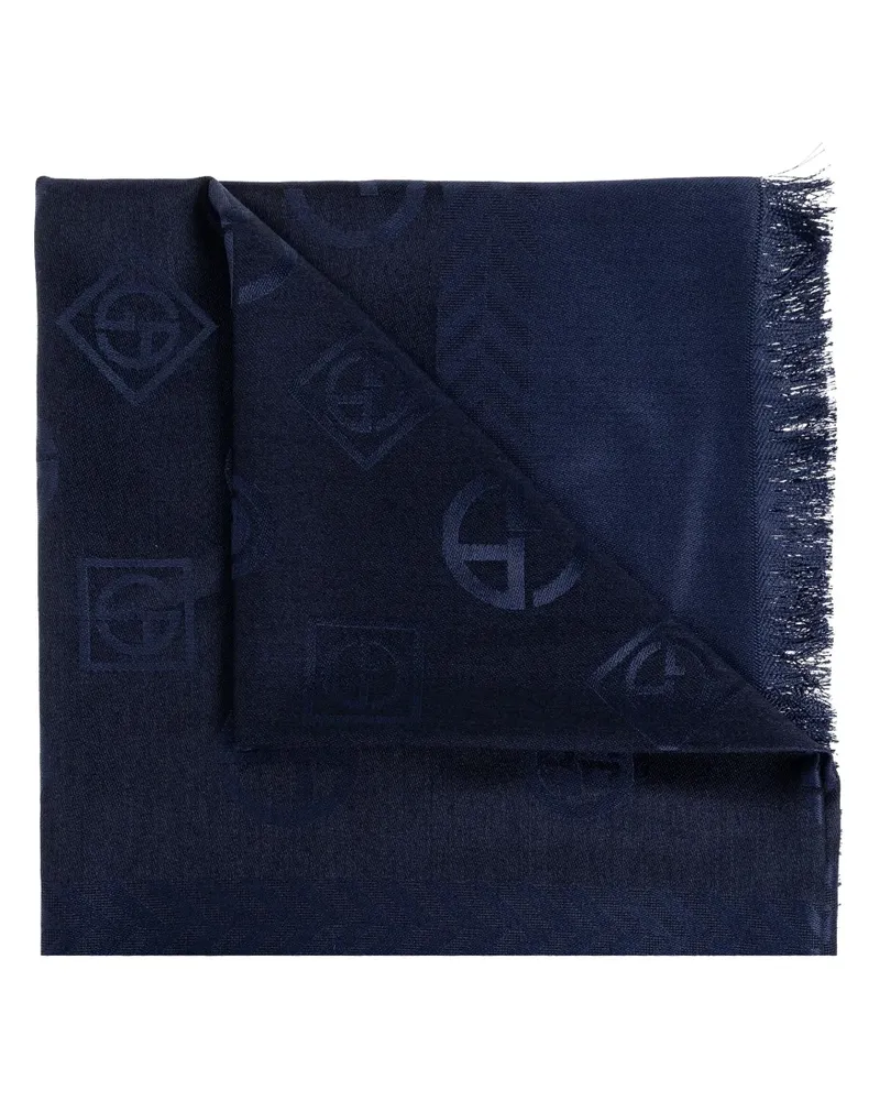 Giorgio Armani Schal aus Seide - Blau Blau
