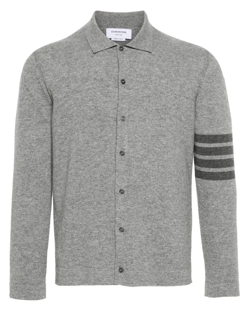 Thom Browne 4-Bar Kaschmircardigan mit Streifen - Grau Grau