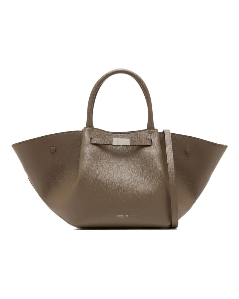 DeMELLIER Mittelgroßer The New York Tote Bag aus strukturiertem Leder - Braun Braun