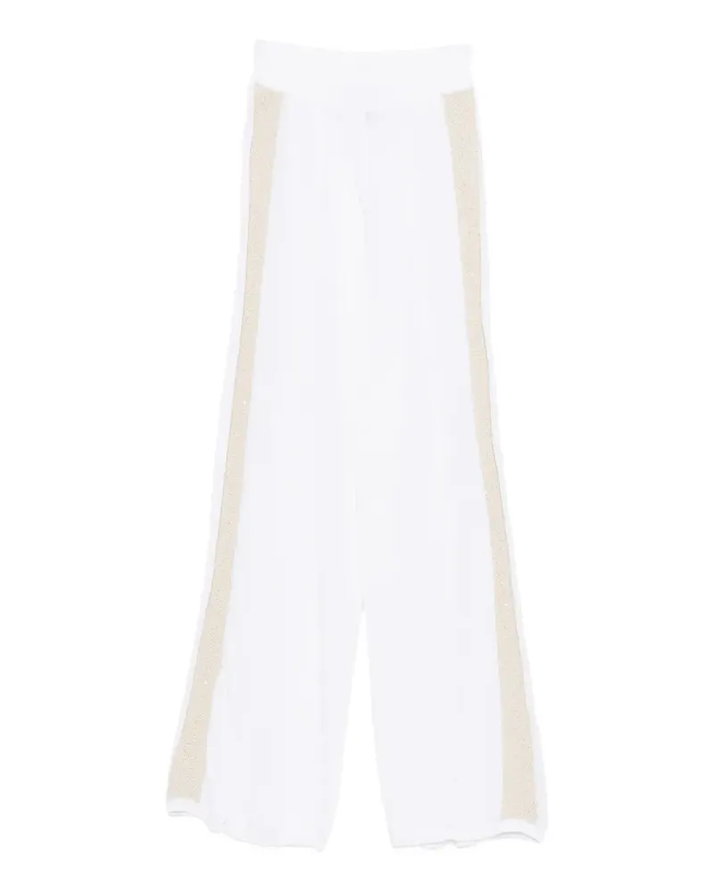 Lorena Antoniazzi Hose mit Streifen - Weiß Weiß