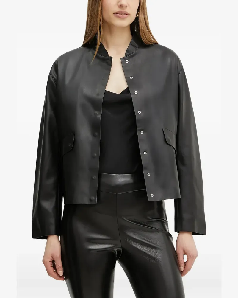 Fracomina buttoned cropped jacket - Schwarz Schwarz