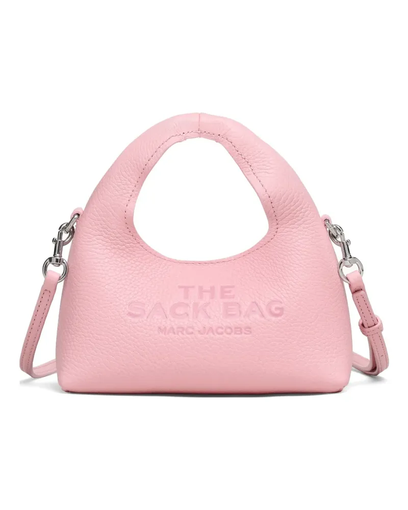 Marc Jacobs micro The Sack Bag pebbled leather mini bag - Rosa Rosa