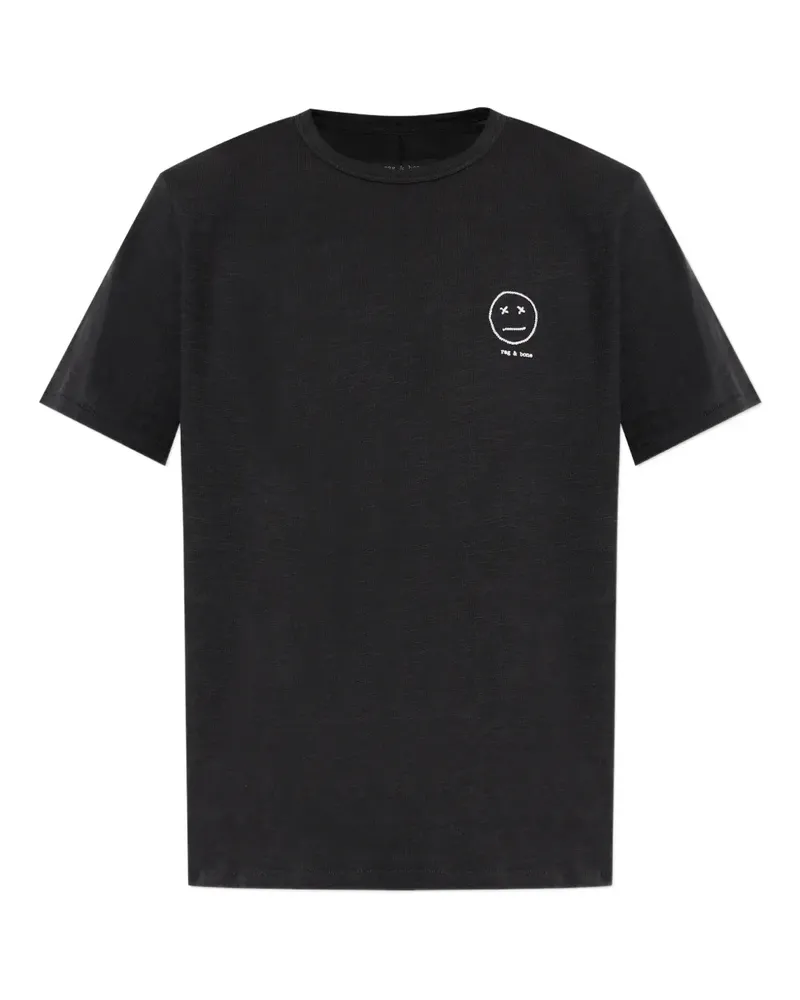 Rag & Bone logo-embroidered T-shirt - Schwarz Schwarz