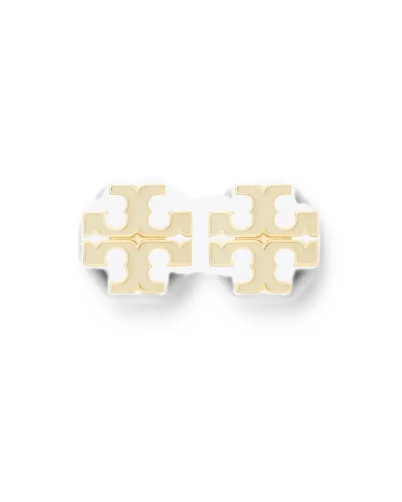 Tory Burch logo stud earrings - Gold Gold