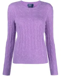 Ralph Lauren Kaschmirpullover mit Zopfmuster Violett