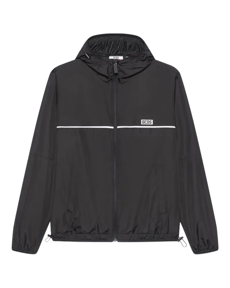 GCDS Kapuzenjacke mit Reißverschluss - Schwarz Schwarz