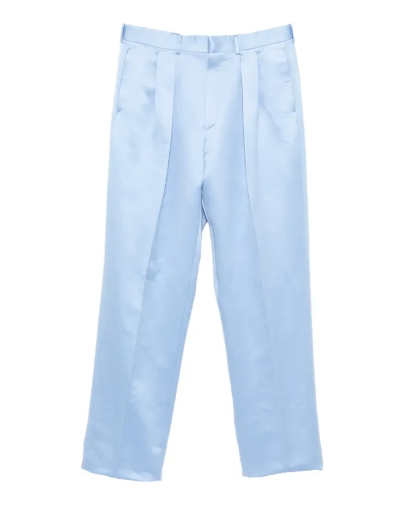 Tom Ford pleated textured trousers - Blau Blau