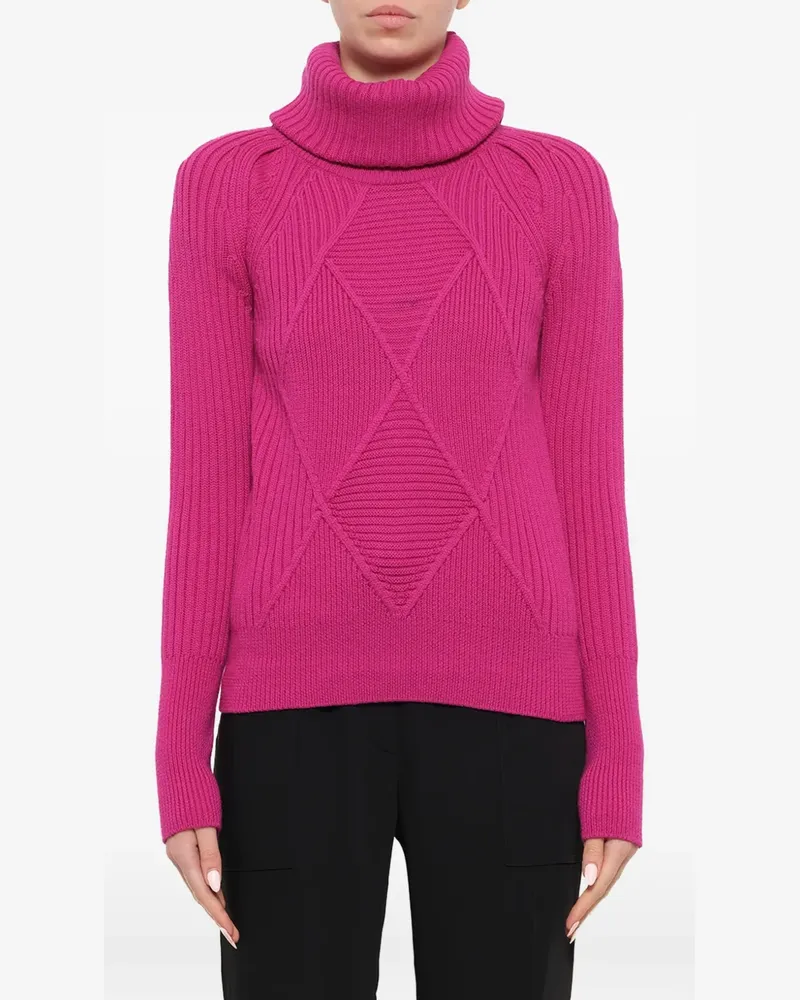 Kenzo Wollpullover mit Rollkragen - Rosa Rosa