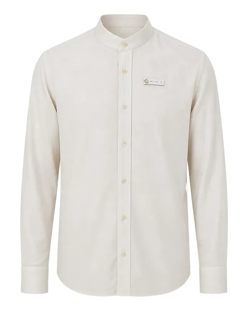 Pal Zileri band-collar long-sleeve shirt - Nude Nude