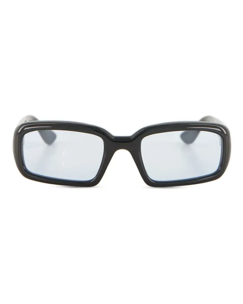Port Tanger Eckige Mektoub Sonnenbrille - Schwarz Schwarz