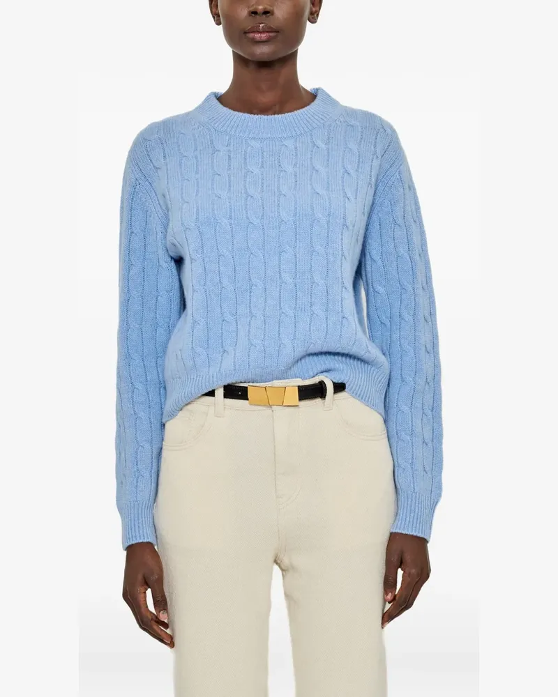 arch4 Pullover mit Zopfmuster - Blau Blau