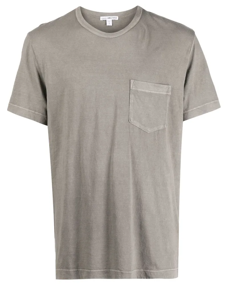 James Perse T-Shirt mit Brusttasche - Nude Nude
